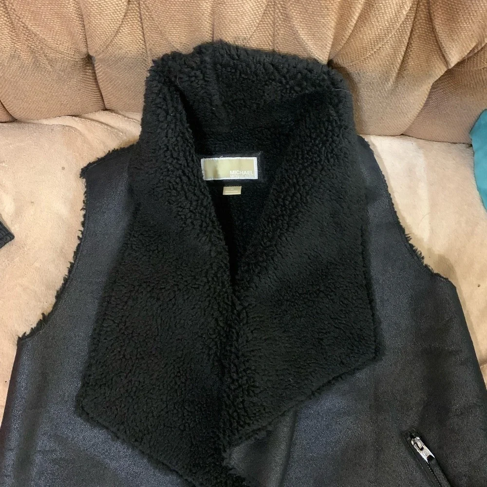 Michael Kors Black Vest Elegant Outerwear